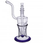 Sasquatch Glass - Bee Hive Bubbler and Base - Blue