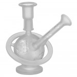 Pakoh x Hitman – Sandblasted Baby Planet Sidecar Bubbler with Brilliance Perc & Round Pattern – 10mm