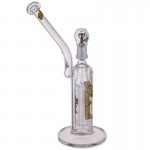 Medicali Glass - 8-Arm Tree Perc Vapor Bubbler - Rasta Script Label