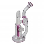 Blaze Glass - Concentrate Oil Recycler Bubbler with Diffuser Downstem - Purple