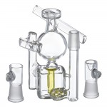 Hamm’s Waterworks Glass -Tiny Sputnik Recycler Vapor Bubbler - Yellow