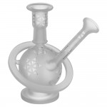 Pakoh x Hitman – Sandblasted Baby Planet Sidecar Bubbler with Brilliance Perc & Star Shaped Pattern – 10mm
