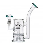 Grace Glass - Limited Edition Vapor Bubbler with HoneyComb Disc Perc and Drum Diffuser - Green