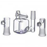 Hamm’s Waterworks Glass – Tiny Cube Vapor Bubbler with Exo-Diffy Perc – Purple