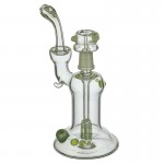 Glass Vapor Bubbler With Slyme Marbles and Built-in Downstem