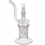 Sasquatch Glass - Wasp's Den Mini Bubbler and Base - Clear