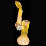 Glass Sherlock Bubbler - Inside Out Gold Fume