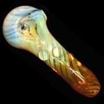 Colored and Fumed Spoon Pipe with Magnifiers