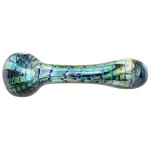 Glass Spoon Pipe - Gold and Silver Fume - Choice of 3 colors