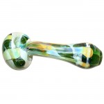 Glass Spoon Pipe Inside Out Silver and Gold Fume Drooper