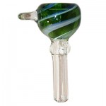 Silver Fume Striped Glass Slide Bowl - Choice of 4 colors