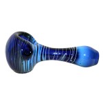 Glass Spoon Pipe - Color Glass w/ Fume Wrap - Choice of 3 colors