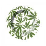 Metal Ashtray - Cannabis Leaves