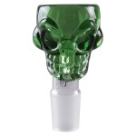 Weed Star Glass Skull Bowl - Green