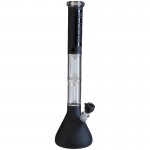 Blaze Glass - Black Dominion Ice Bong - Two 8-arm Percs - Black