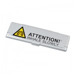 Metal Case for King Size Rolling Papers - Attention! Inhale Slowly!