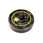 Round Metal Stash Tin - Peace - Black Dove with Weed Leaf
