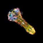 Glass Spoon Pipe - Inside Out with Fumed Dots