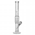Blaze Glass - Premium 6-arm Perc Cylinder Ice Bong - Clear