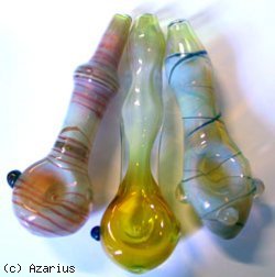 Glass pipe colored