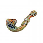 Glass Sherlock Handpipe - Inside Out with Fume and Color Work