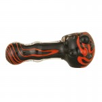 Glass Spoon Pipe - Inside Out Frit with Color Rod - Choice of 10 Colors