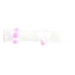 Glass Taster Pipe - Inside Out White Frit with Color Marbles - Pink or Blue