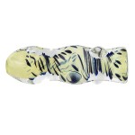 Glass Taster Pipe - Inside Out Heavy Fume with Clear Marbles - Blue or Red