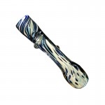 Glass One-Hitter Pipe - Inside Out with Color Twist - Blue