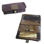 Original Kavatza Roll Pouch - Brown Suede Leather - Large