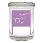 Cannaline Glass Stash Jar - Writables - THC Molecule - Purple
