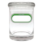 Cannaline Glass Stash Jar - Writables - Strain Label - Green