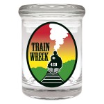 Cannaline Glass Stash Jar - Top Strains - Train Wreck