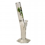 Black Leaf - Dragon Series Glass Layback Bong with Matching Glass Ashtray