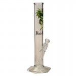 Black Leaf - Dragon Series Glass Bong with Matching Glass Ashtray