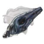 Christina Cody Horned Shell Glass Spoon Pipe - Blue