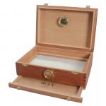 00 Box - Personal Humidor - Spanish Cedar Wood Box with Hygrometer - Medium