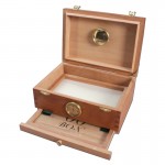 00 Box - Personal Humidor - Spanish Cedar Wood Box with Hygrometer - Small