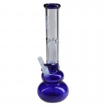 Black Leaf - 3-arm Perc Ice Bong with One-Hitter Bowl Diffuser Downstem - Blue