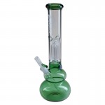 Black Leaf - 3-arm Perc Bong with One-Hitter Bowl Diffuser Downstem - Green