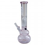 Black Leaf - 3-arm Perc Bong with One-Hitter Bowl Diffuser Downstem - Pink