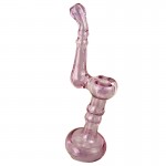 Glass Sherlock Bubbler in Clear or Colored Glass - Choice of 4 colors