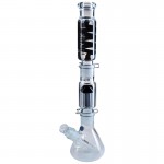 Blaze Glass - Complete Mix and Match Ice Bong Kit - 8-arm Perc - Liquid Cooling Spiral Short Tube