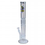 Black Leaf - HoneyComb Perc Stemless Glass Ice Bong With Dome Perc - 45cm