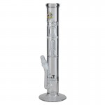 Black Leaf - HoneyComb Perc Stemless Glass Ice Bong With UFO Perc - 40cm