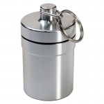 Anodized Aluminum Stash Canister Keychain - Silver