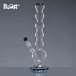 Boost Curly Tube Bubble Base 5mm Glass Bong