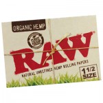 RAW Organic Regular Size Extra-Wide Hemp Rolling Papers - Box of 24 Packs