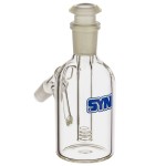 SYN Glass Pill Bottle Ash Catcher with Downstem - 14.5mm - 45 Degree - Blue Label