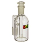 SYN Glass Pill Bottle Ash Catcher with Downstem - 18.8mm - 90 Degree - Rasta Label